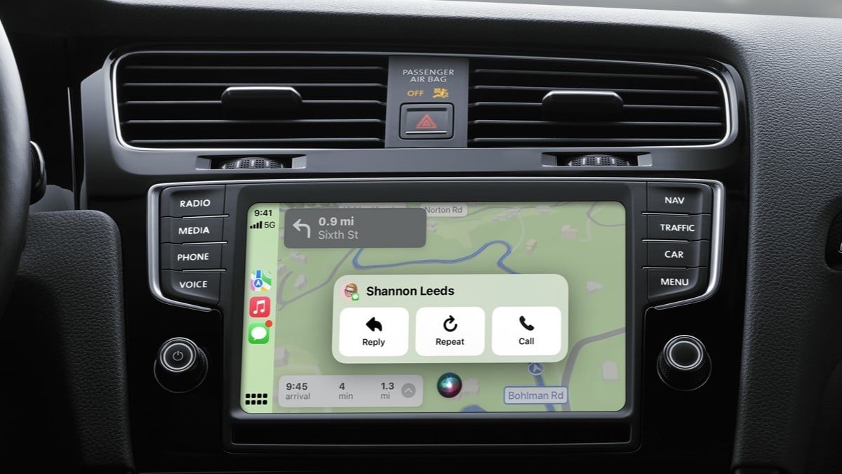 يتضمن تحديث Apple CarPlay عناصر تحكم صوتية وتنبيه صفارات الإنذار