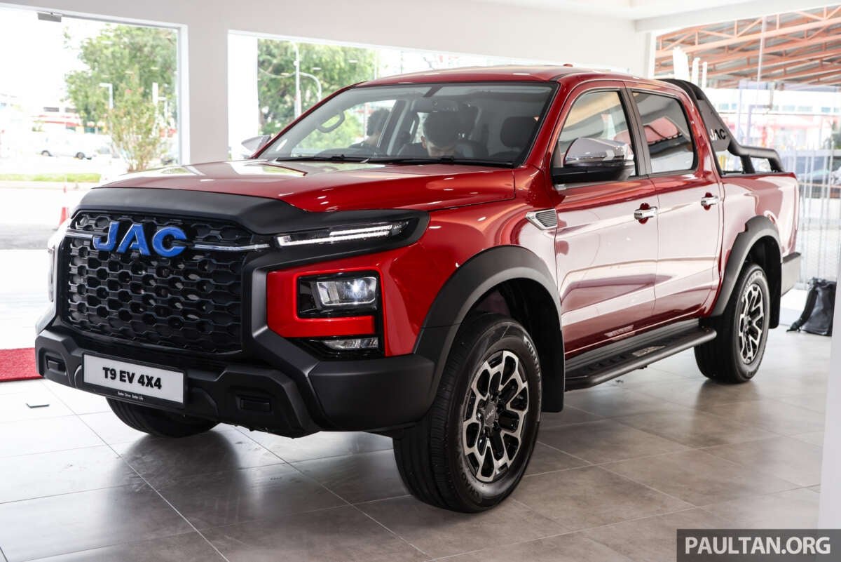 JAC T9 EV شاحنة بيك آب التي تم إطلاقها في ماليزيا-2-Motor AWD ، 88 كيلو وات ساعة LFP ، 340 كم ، RM200K JAC T9 EV شاحنة بيك آب التي تم إطلاقها في ماليزيا-2-Motor AWD ، 88 كيلو وات ساعة LFP ، 340 كم ، RM200K