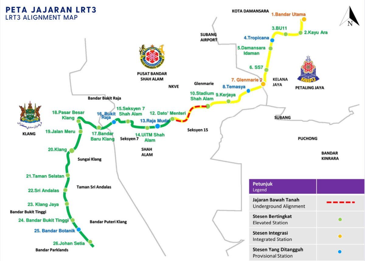 خمس محطات LRT3 تم إحياؤها بتكلفة إضافية قدرها 5.3 مليار رينجيت ماليزي – سيتم الانتهاء منها بحلول الربع الرابع من عام 2027، وتشغيلها بحلول الربع الثاني من عام 2028 خمس محطات LRT3 تم إحياؤها بتكلفة إضافية قدرها 5.3 مليار رينجيت ماليزي – سيتم الانتهاء منها بحلول الربع الرابع من عام 2027، وتشغيلها بحلول الربع الثاني من عام 2028