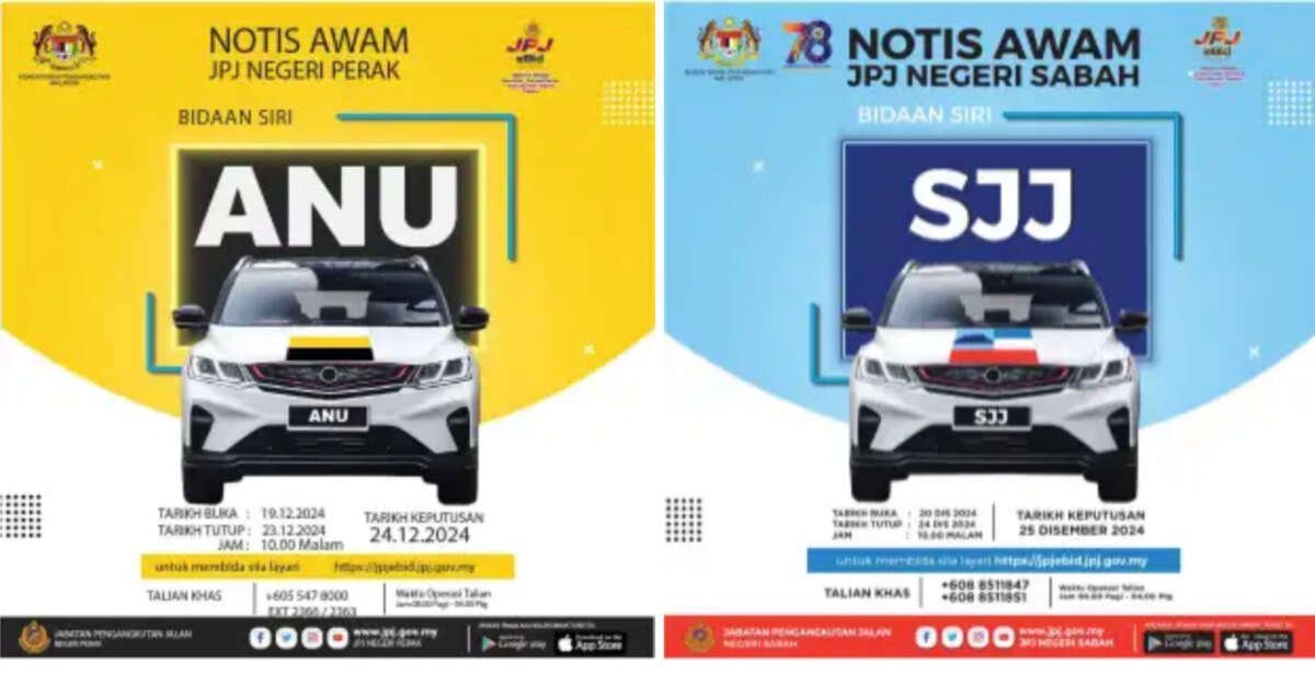 JPJ eBid: Siri ANU dan SJJ bakal dibuka bidaan JPJ eBid: Siri ANU dan SJJ bakal dibuka bidaan