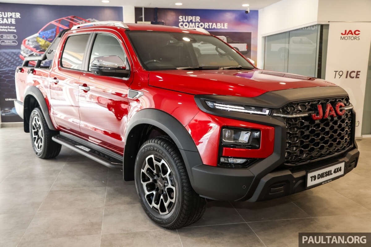JAC T9 Diesel Pick -up Truck تم إطلاقها في ماليزيا – 2.0TD ، ZF 8AT ، AWD ، 170 PS ، 410 NM ، RM120K JAC T9 Diesel Pick -up Truck تم إطلاقها في ماليزيا – 2.0TD ، ZF 8AT ، AWD ، 170 PS ، 410 NM ، RM120K