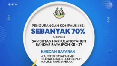 تقدم Majlis Bandaraya Ipoh (MBI) خصمًا يصل إلى 70 ٪ على حركة المرور حتى 31 مايو ، الدفع عبر الإنترنت